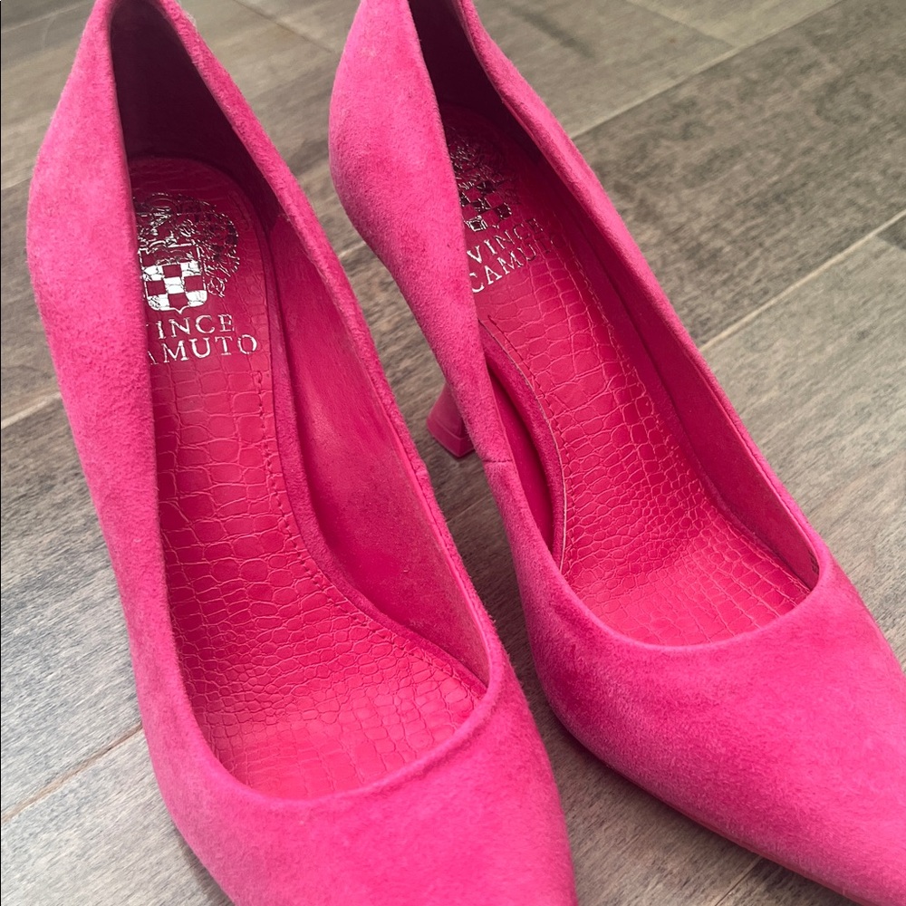 Vince Camuto Fuchsia Suede Pumps